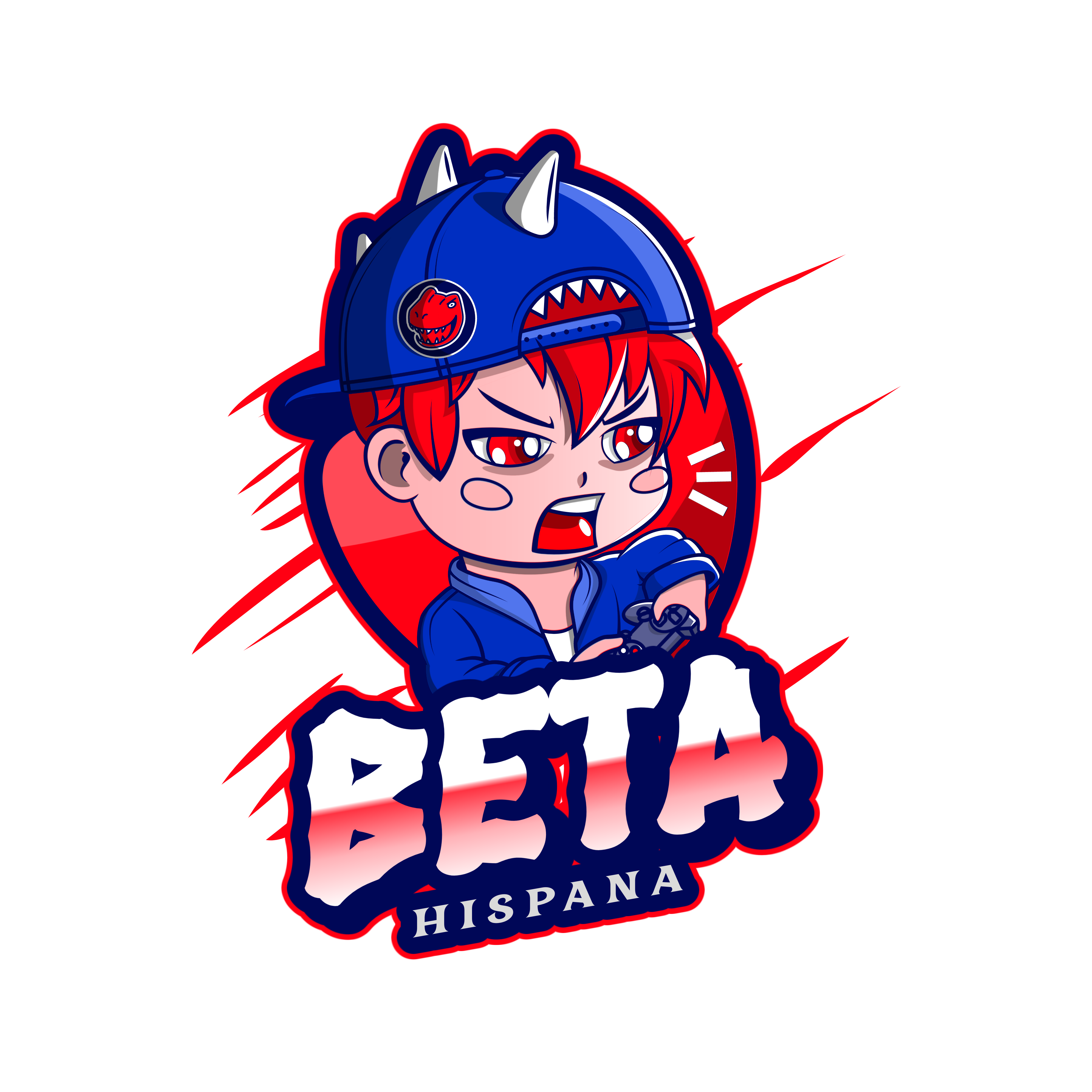 logo template for a gaming team with a shark jaw graphic 2975f 2
